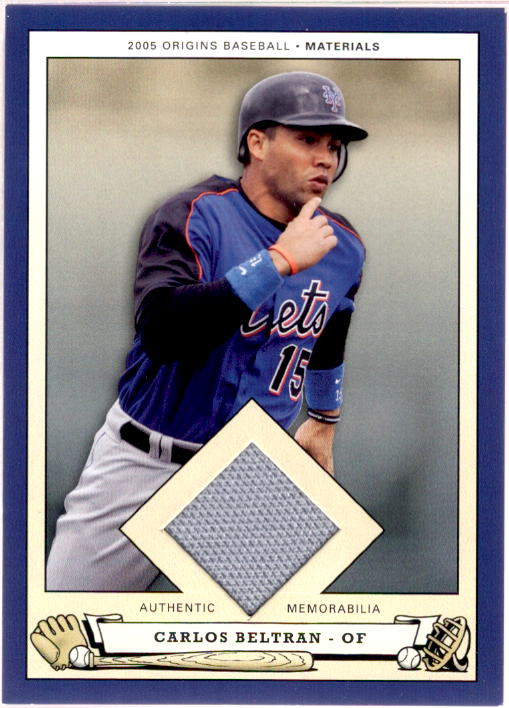 Carlos Beltran Card 2005 Origins Materials Jersey #CB  Image 1