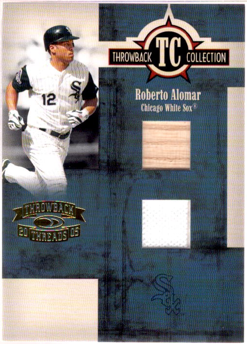 Roberto Alomar 2005 Throwback Threads Throwback Collection Material Combo #12  Image 1