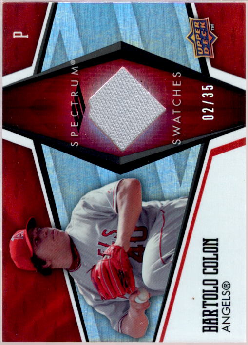 Bartolo Colon Card 2008 Upper Deck Spectrum Spectrum Swatches Red #BC  Image 1