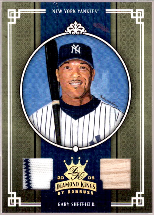 Gary Sheffield Bat-Jsy/50 Card 2005 Diamond Kings Materials Gold #155  Image 1