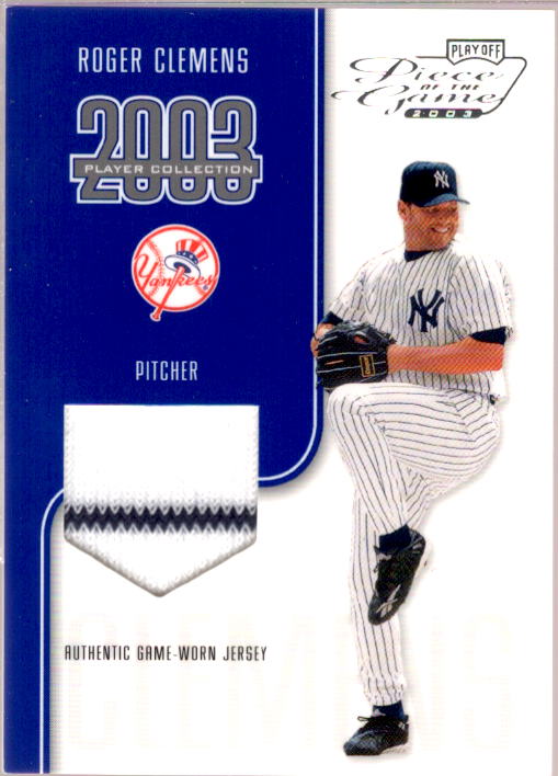 Roger Clemens Leg Kick Jsy 2003 Playoff Piece of the Game Player Collection #17  Image 1