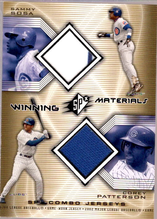 Sammy Sosa/Corey Patterson 2002 SPx Winning Material Player Jersey Combos #WMSP  Image 1