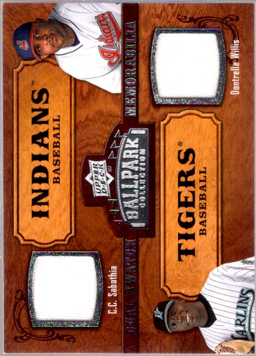 C.C. Sabathia/Dontrelle Willis Card 2008 Upper Deck Ballpark Collection #181  Image 1