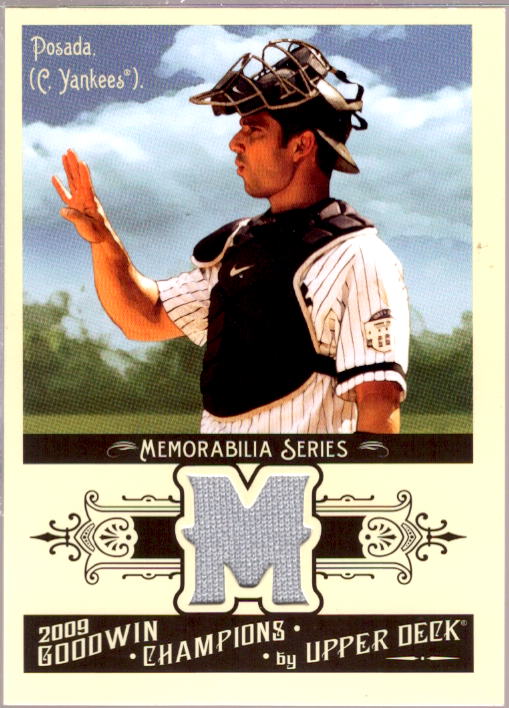 Jorge Posada Card 2009 Upper Deck Goodwin Champions Memorabilia #PO  Image 1