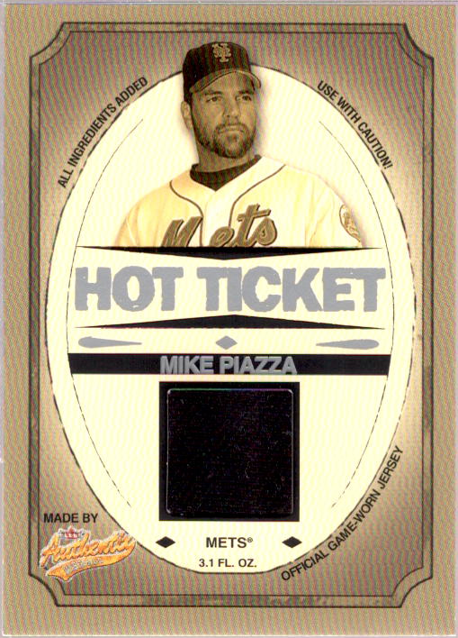 Mike Piazza Card 2005 Fleer Authentix Hot Ticket Jersey #MP  Image 1