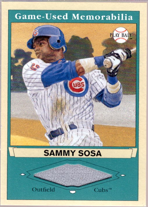 Sammy Sosa Card 2003 Upper Deck Play Ball Game Used Memorabilia Tier 1 #SS1  Image 1