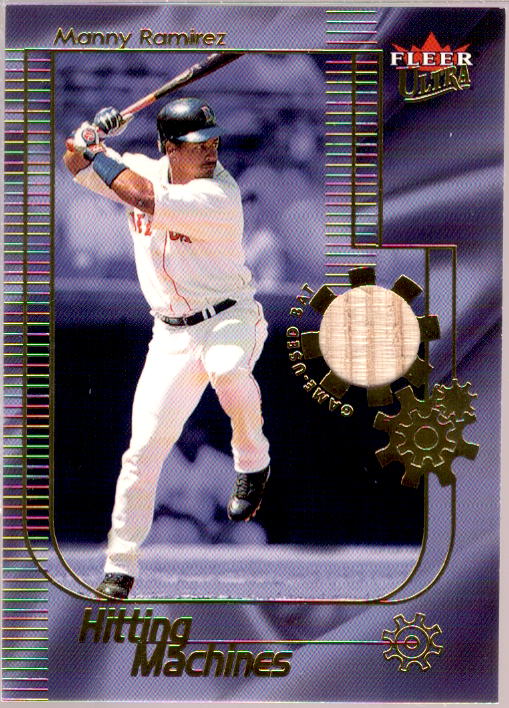 Manny Ramirez Card 2002 Ultra Hitting Machines Game Bat #18  Image 1