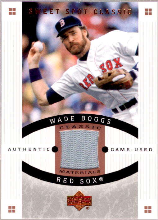 Wade Boggs Jsy Card 2005 Sweet Spot Classic Materials #CMWB  Image 1