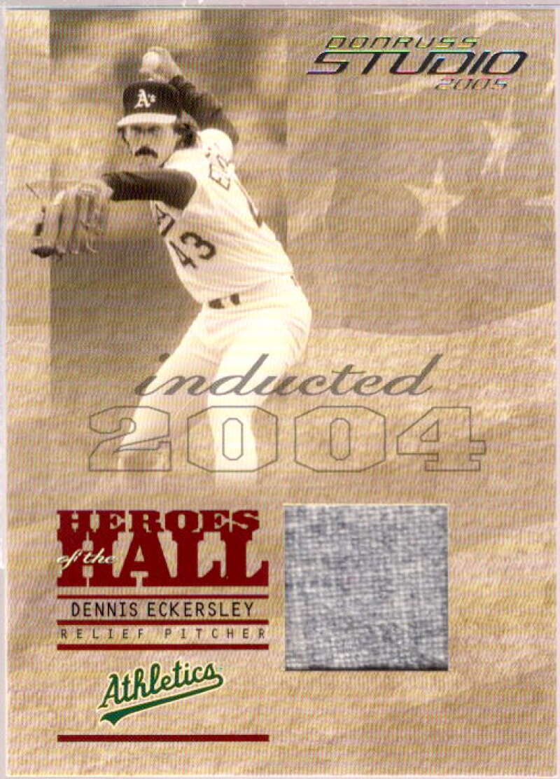 Dennis Eckersley/150 Card 2005 Studio Heroes of the Hall Jersey #2  Image 1