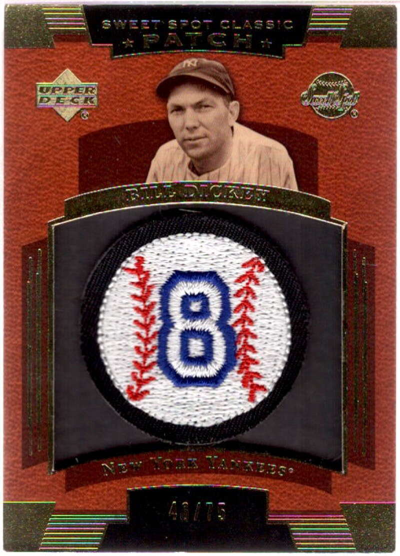 Bill Dickey  Card 2004 Sweet Spot Classic Patch 75 #SSPBD #8 Image 1