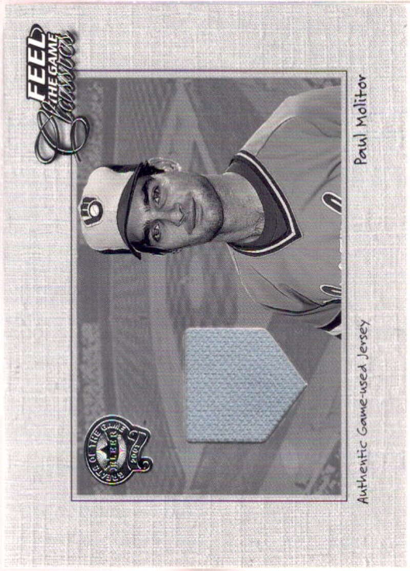 Paul Molitor Jsy Card 2001 Greats of the Game Feel the Game Classics #14  Image 1