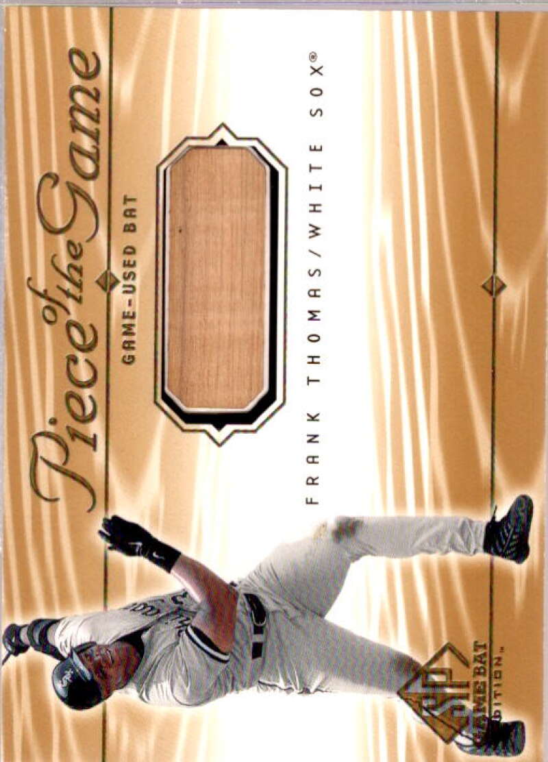 Frank Thomas Card 2001 SP Game Bat Edition Piece of the Game #FT  Image 1