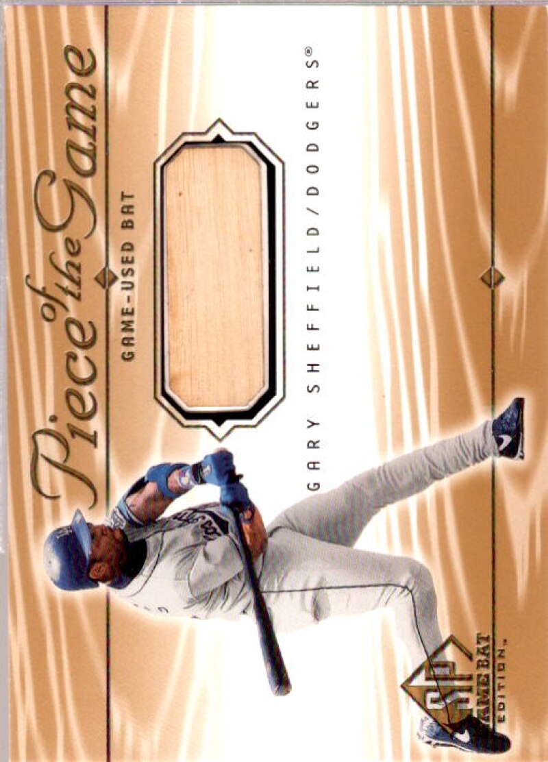 Gary Sheffield Card 2001 SP Game Bat Edition Piece of the Game #GS  Image 1