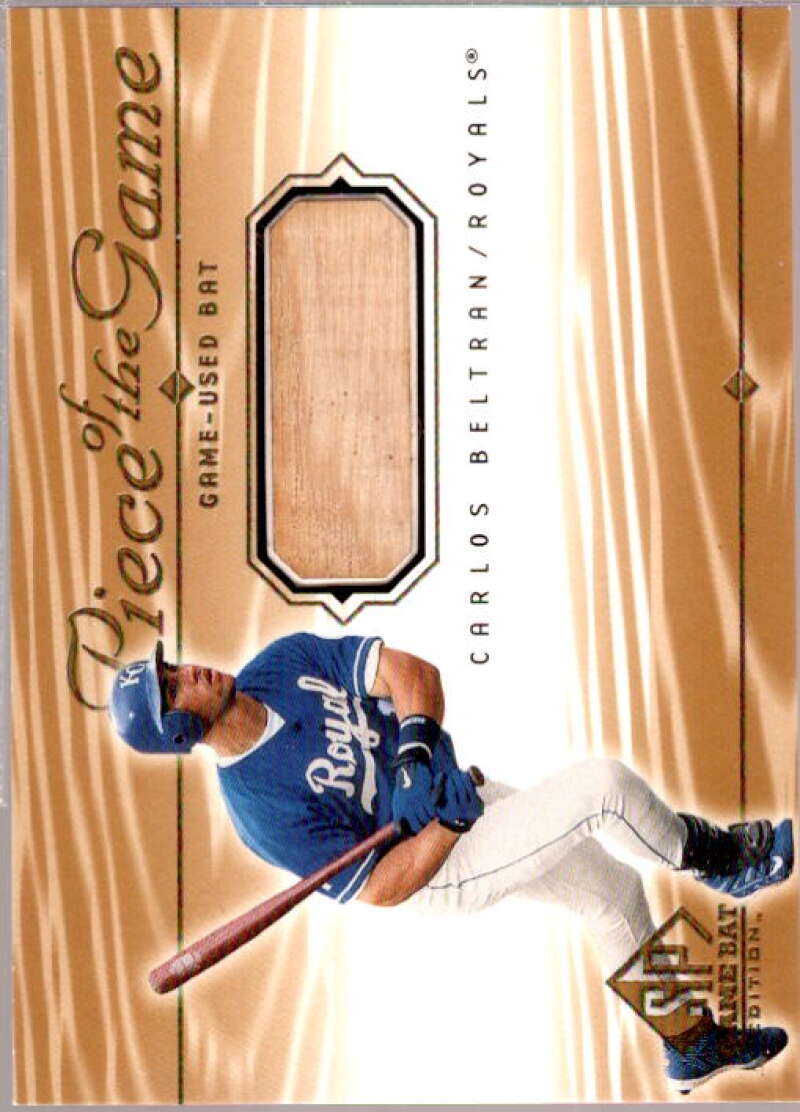 Carlos Beltran Card 2001 SP Game Bat Edition Piece of the Game #CB  Image 1