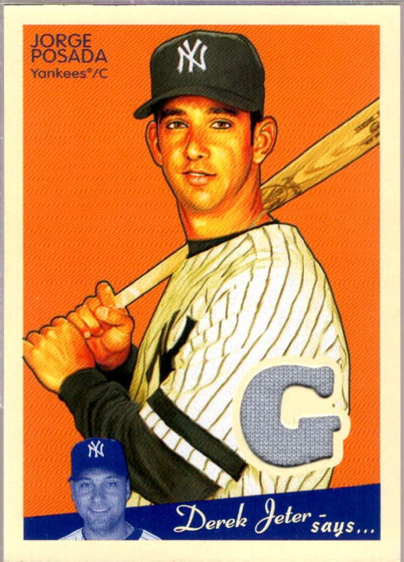 Jorge Posada Card 2008 Upper Deck Goudey Memorabilia #PO  Image 1