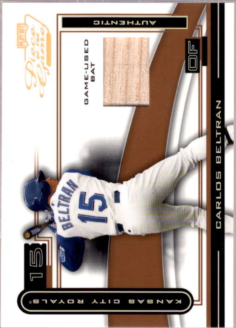 Carlos Beltran Bat Card 2003 Playoff Piece of the Game #20A  Image 1