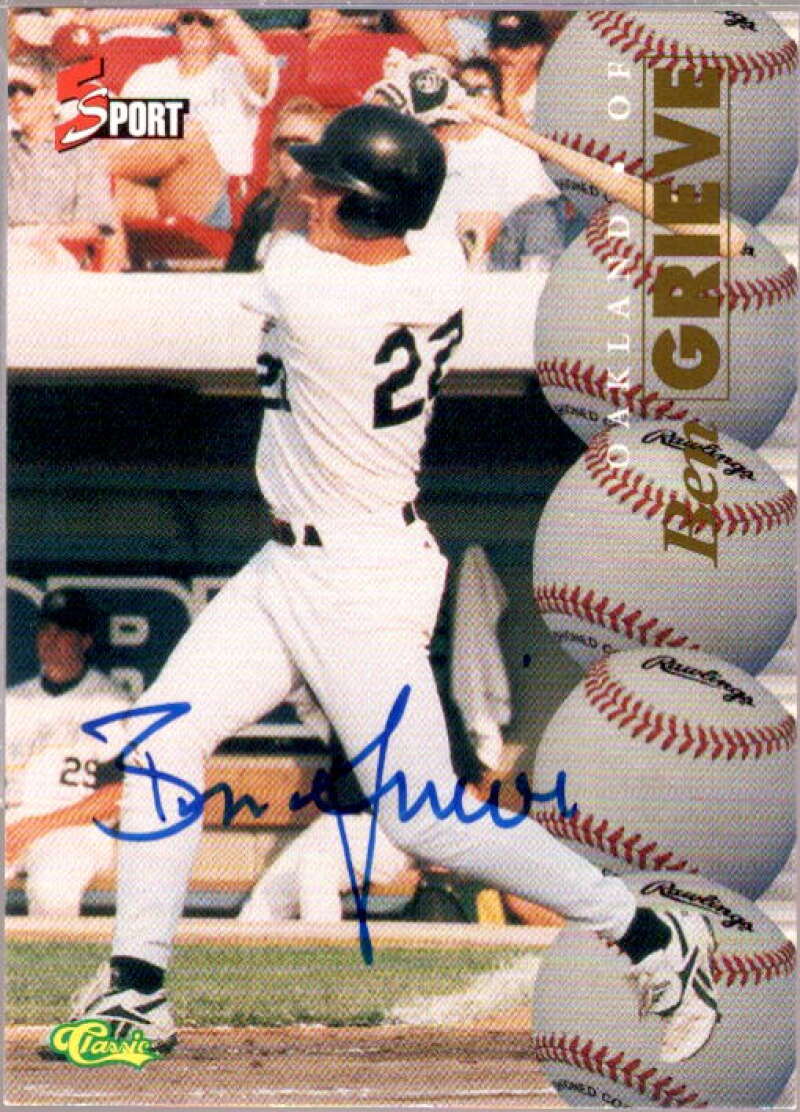 Ben Grieve Card 1995 Classic Five Sport Autographs #93  Image 1