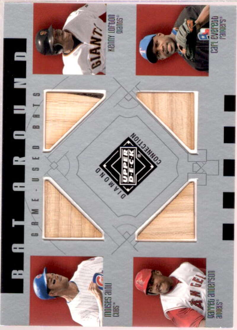 Alou/Lofton/Anderson/Everett Card 2002 Diamond Connection Bat Around #ALAE  Image 1