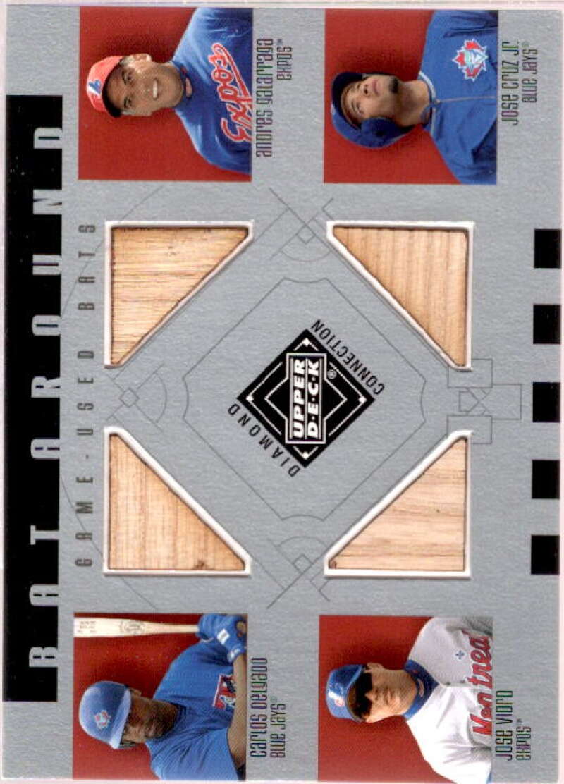 Delgado/Galarraga/Vidro/Cruz Jr. Card 2002 Diamond Connection Bat Around #DGVC  Image 1