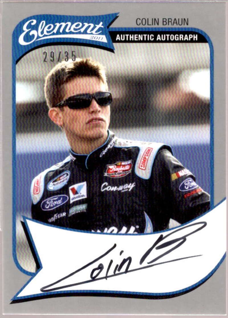 Colin Braun/35 Card 2011 Element Autographs Silver #7  Image 1