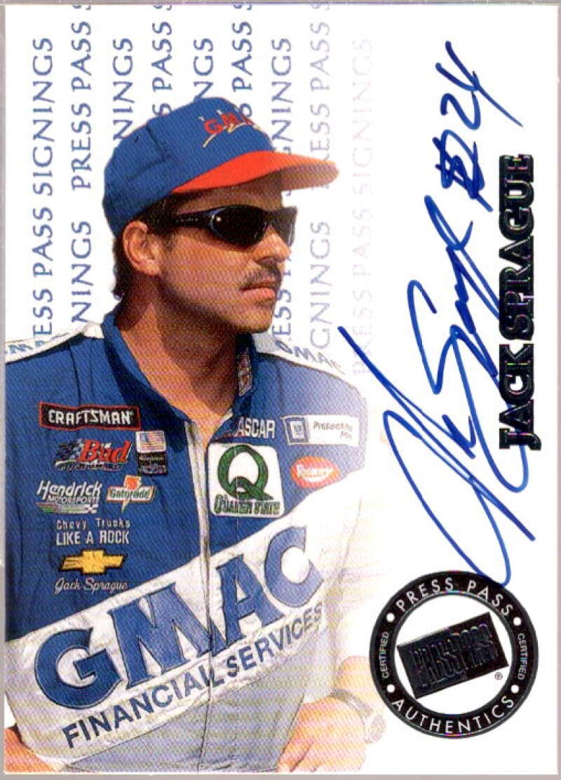 Jack Sprague Card 1999 Press Pass Signings #54  Image 1