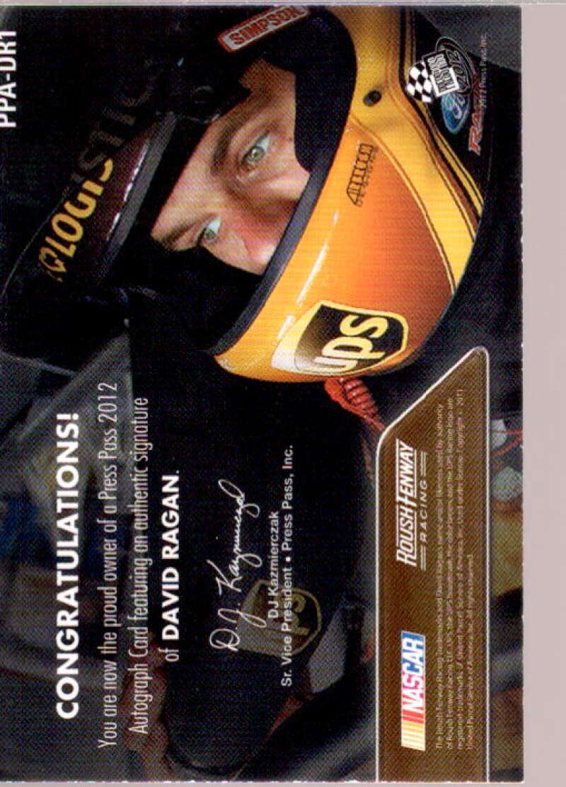 David Ragan Card 2012 Press Pass Autographs Red #PPADR1  Image 2