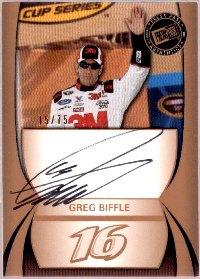 Greg Biffle Card 2010 Press Pass Signings Silver #5  Image 1