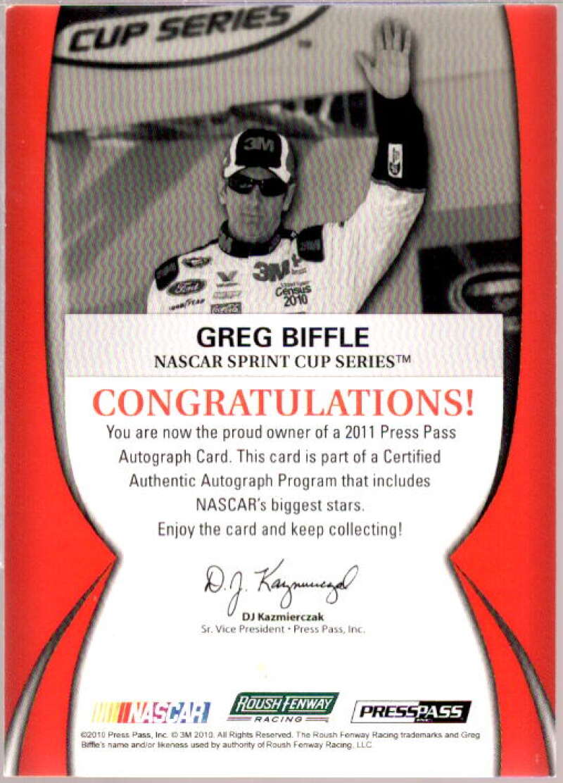 Greg Biffle Card 2010 Press Pass Signings Silver #5  Image 2