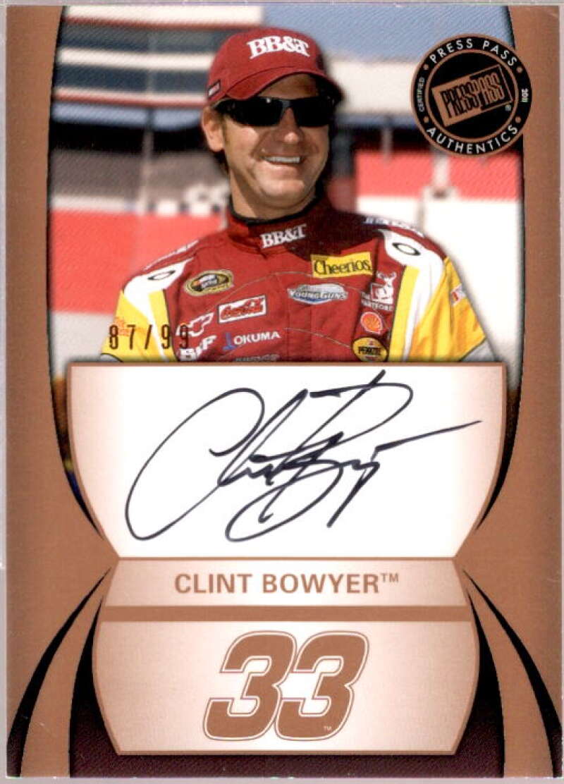 Clint Bowyer Card 2010 Press Pass Signings Silver #7  Image 1