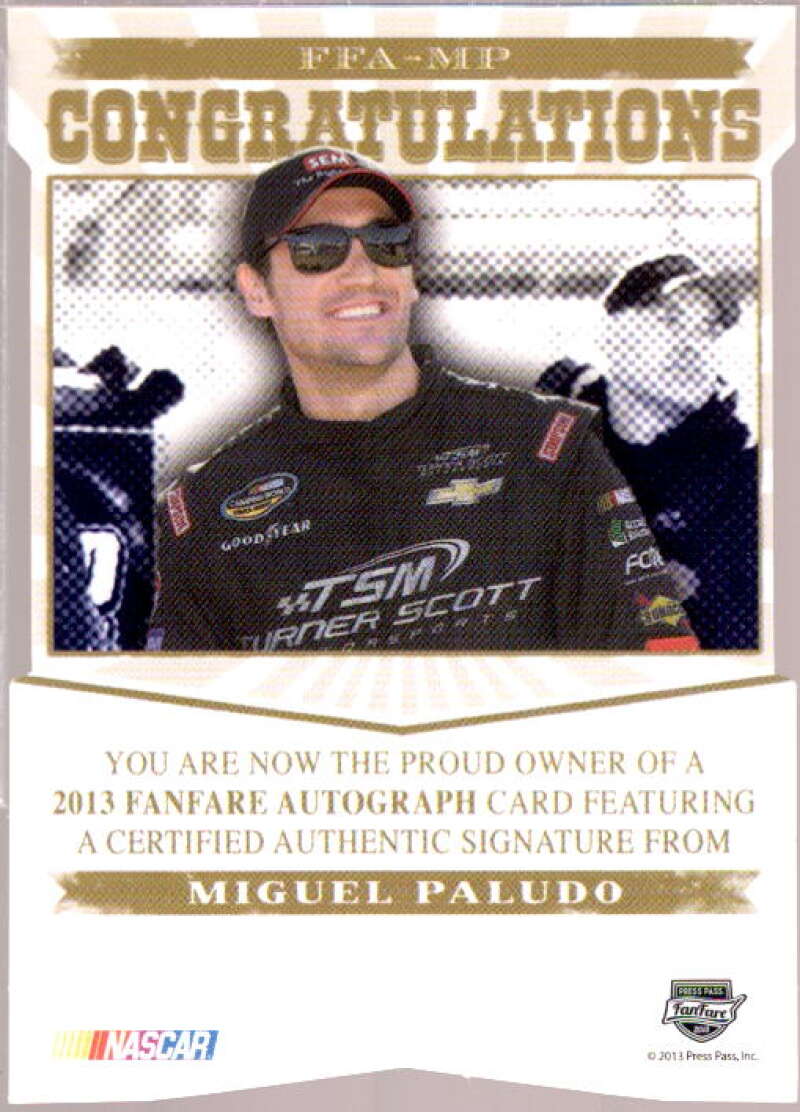 Miguel Paludo Card 2013 Press Pass Fanfare Autographs Red #MP  Image 2