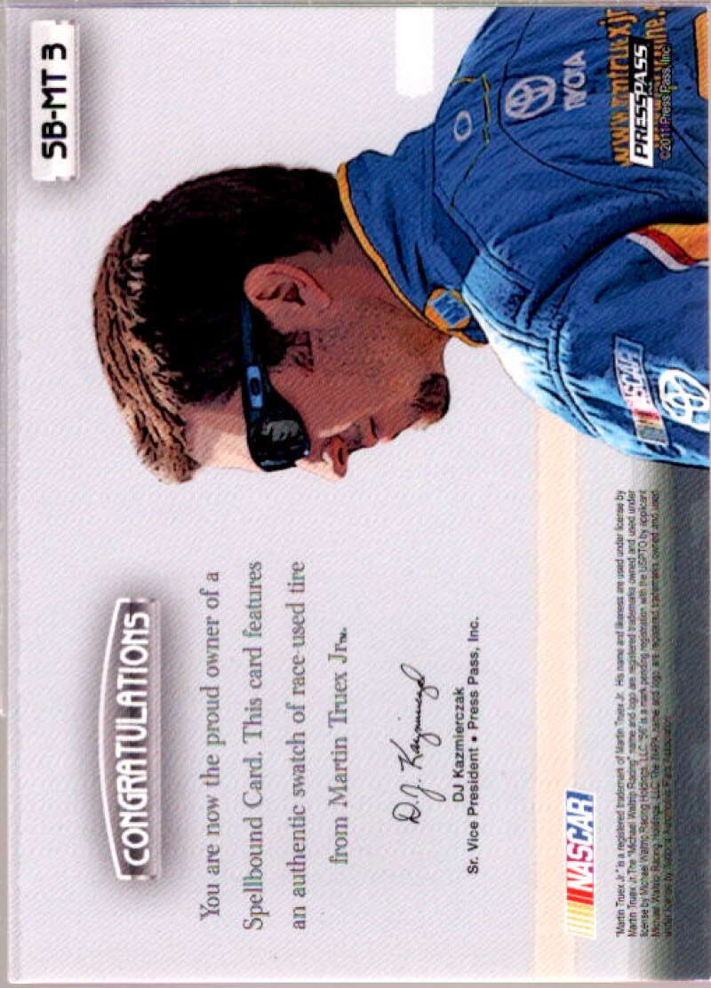 Martin Truex Jr. U Card 2011 Press Pass Eclipse Spellbound Swatches #SBMT3  Image 2