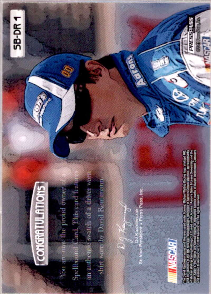 David Reutimann 1 Card 2011 Press Pass Eclipse Spellbound Swatches #SBDR4  Image 2