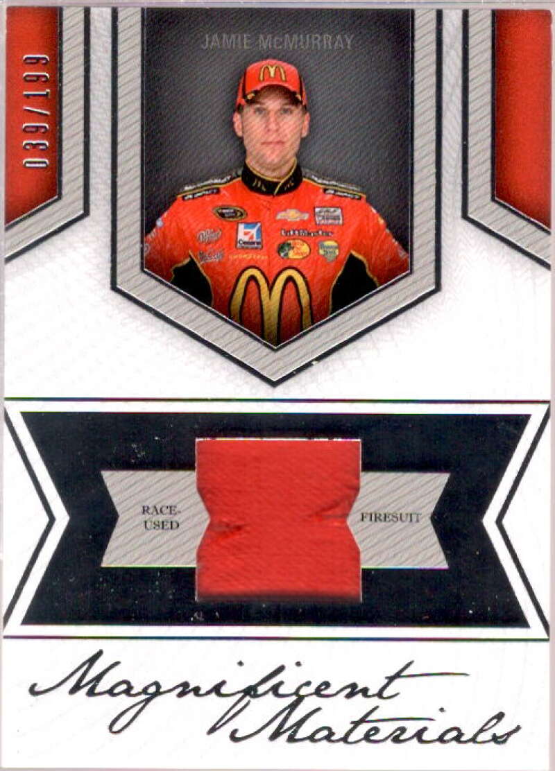 Jamie McMurray Card 2013 Press Pass Fanfare Magnificent Materials Silver #JM  Image 1