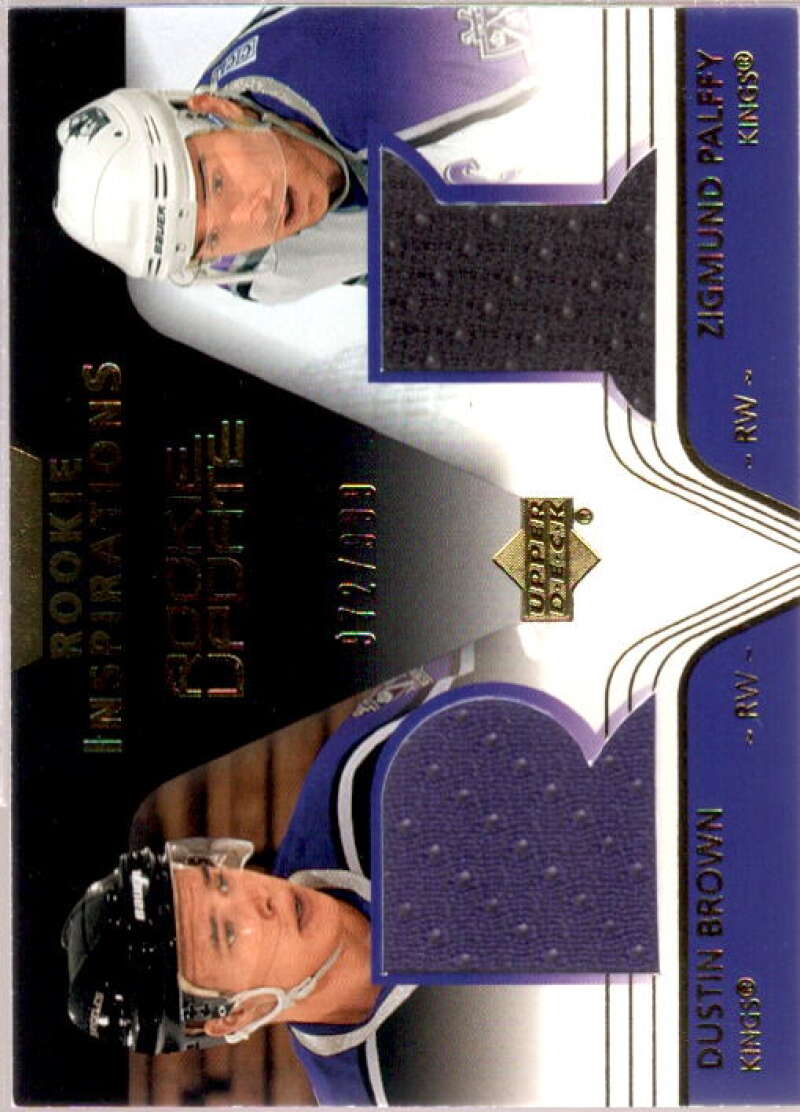 Dustin Brown JSY RC/Zigmund Palffy Card 2003-04 Upper Deck Rookie Update #157  Image 1