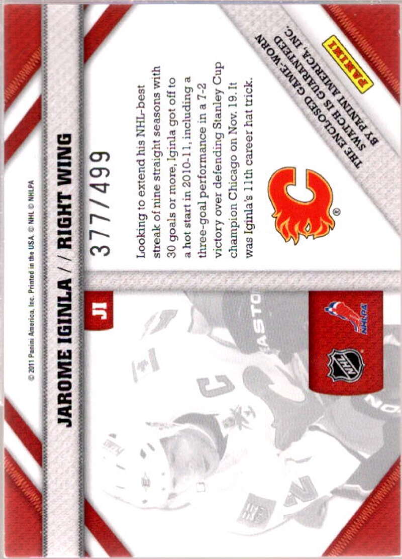 Jarome Iginla Card 2010-11 Pinnacle Threads #JI  Image 2