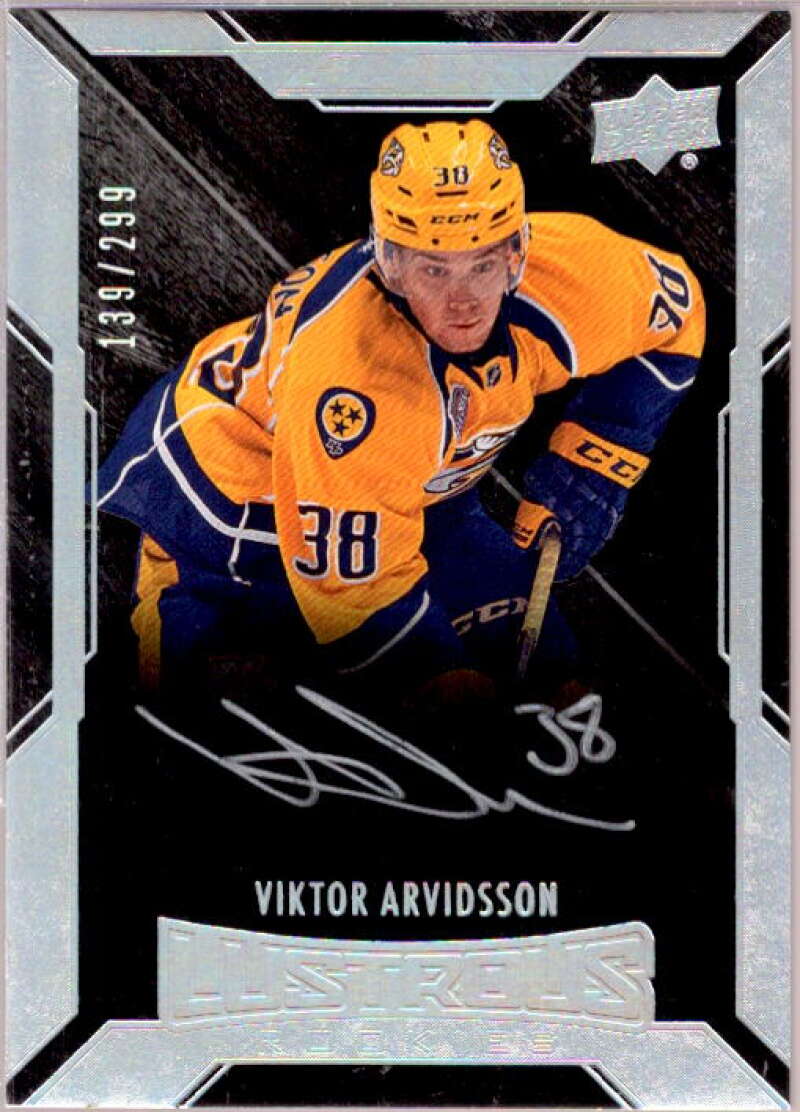 Viktor Arvidsson AU/299 RC Card 2015-16 UD Black #57  Image 1