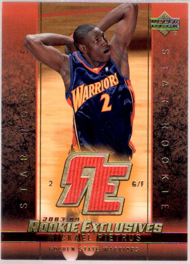 Mickael Pietrus Card 2003-04 Upper Deck Rookie Exclusives Jerseys #J8  Image 1