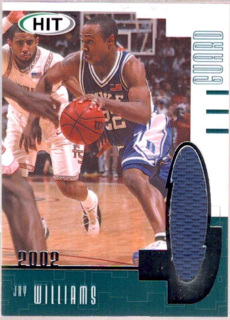 Jay Williams Card 2002 SAGE HIT Authentic Jerseys #J1  Image 1