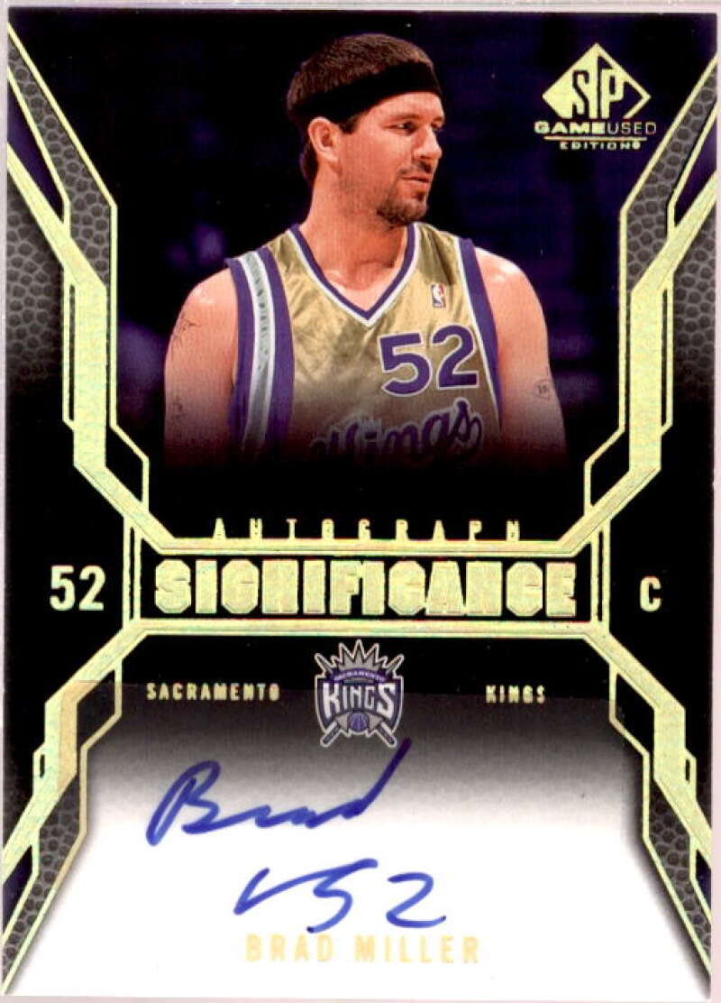 Brad Miller Card 2007-08 SP Game Used SIGnificance #SIBM  Image 1