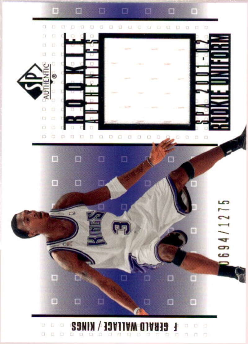 Gerald Wallace Card 2001-02 SP Authentic Rookie Authentics #RAGW  Image 1