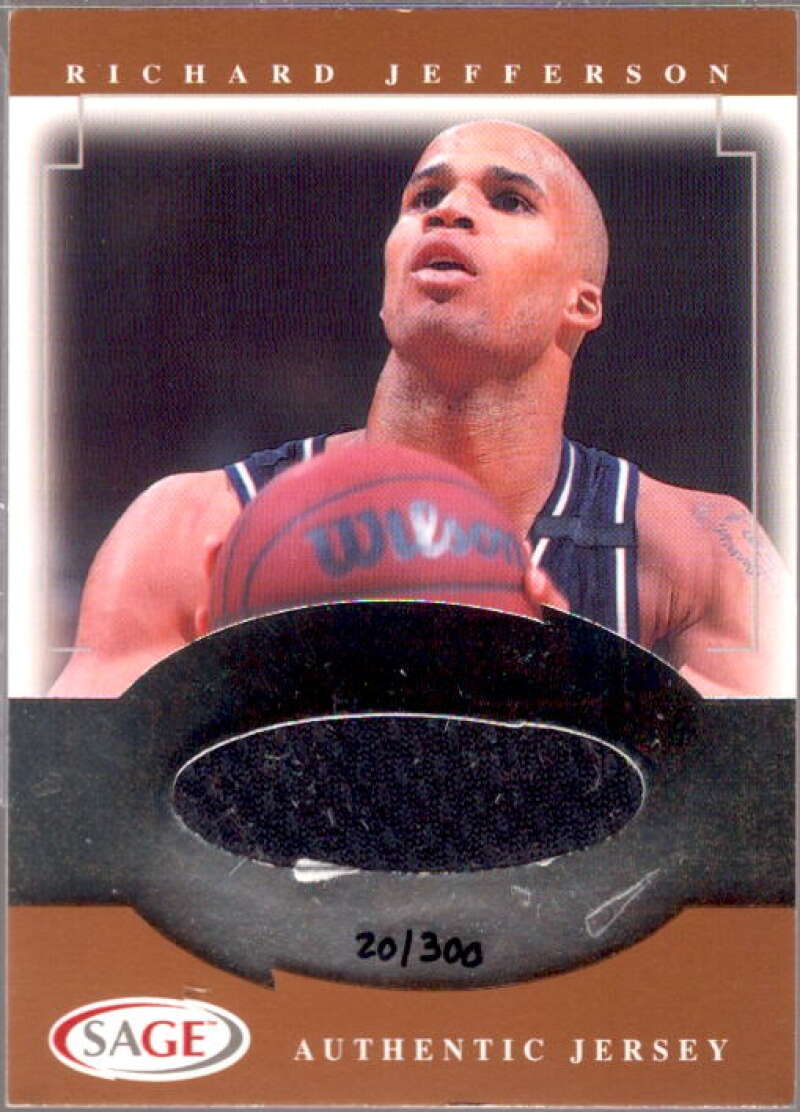 Richard Jefferson Card 2001 SAGE Authentic Jerseys Bronze #J12  Image 1