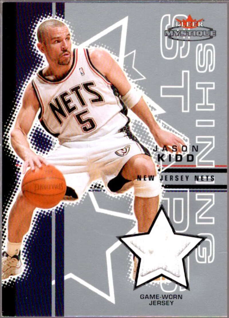 Jason Kidd Card 2003-04 Fleer Mystique Shining Stars Jerseys 250 #SSJK  Image 1