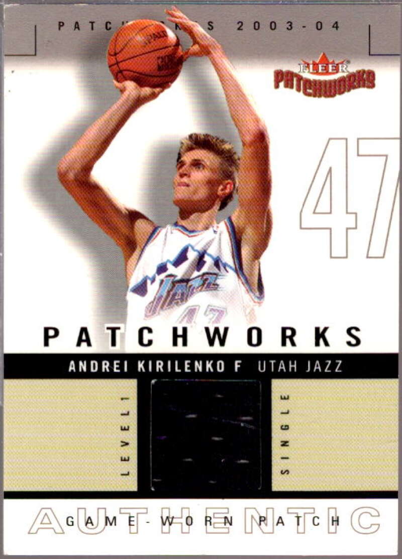 Andrei Kirilenko Card 2003-04 Fleer Patchworks Jerseys #AK  Image 1