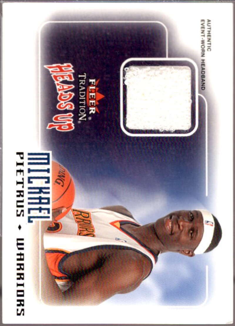 Mickael Pietrus Card 2003-04 Fleer Tradition Heads Up Game Used #HUMP  Image 1