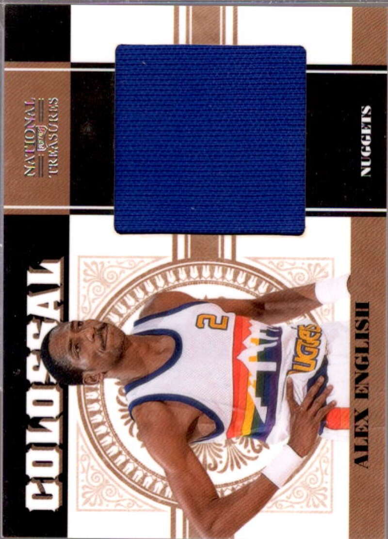 Alex English Card 2010-11 Playoff National Treasures Colossal Materials #4  Image 1