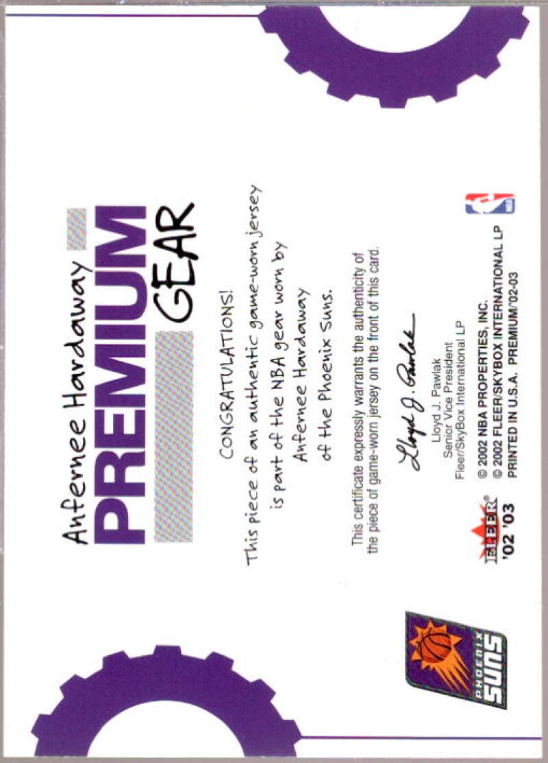 Anfernee Hardaway Card 2002-03 Fleer Premium Gear #1  Image 2
