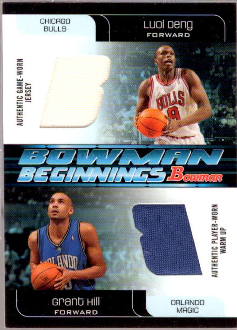 Luol Deng/Grant Hill Warm Card 2005-06 Bowman Beginnings Relics #DH  Image 1