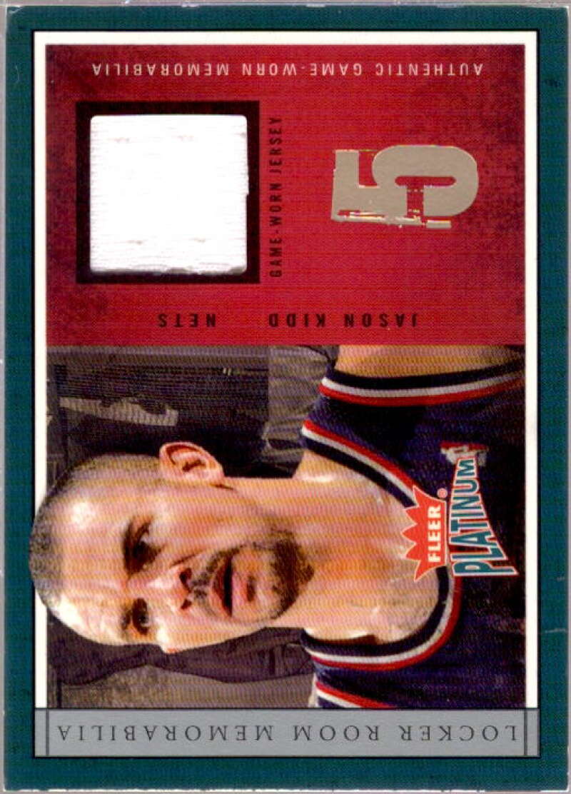 Jason Kidd Card 2003-04 Fleer Platinum Locker Room Memorabilia #JK  Image 1