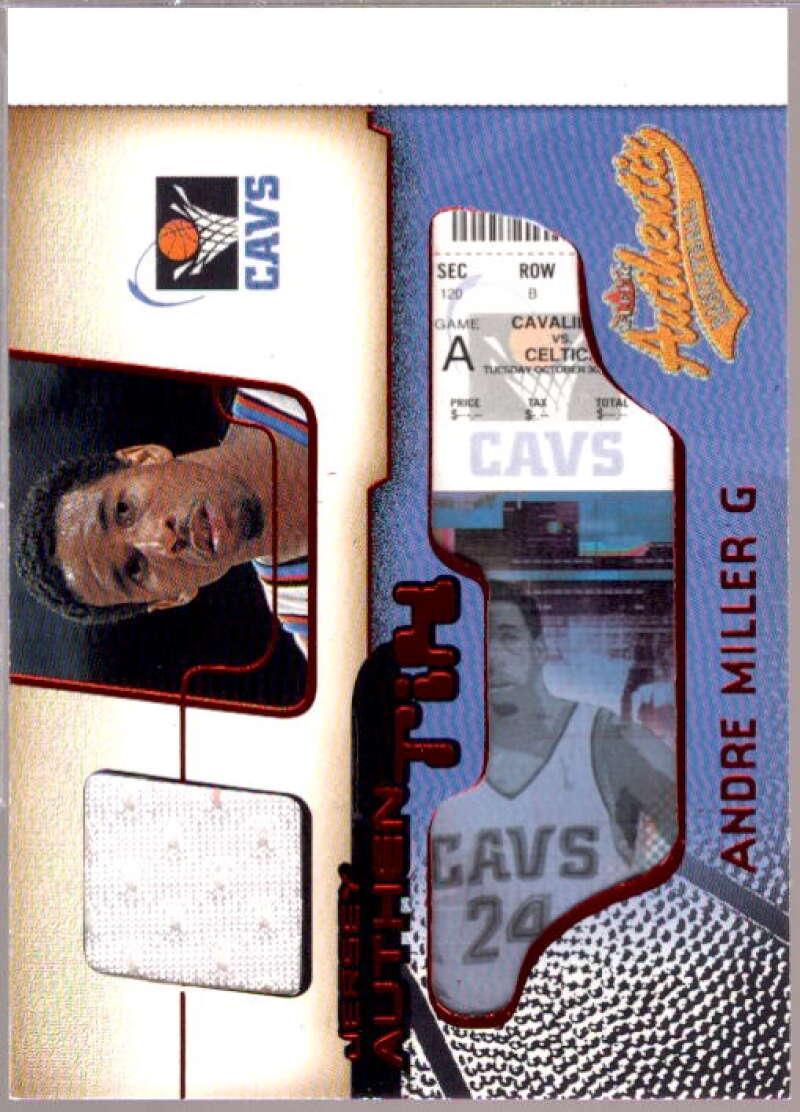 Andre Miller Card 2002-03 Fleer Authentix Jersey Authentix #24  Image 1