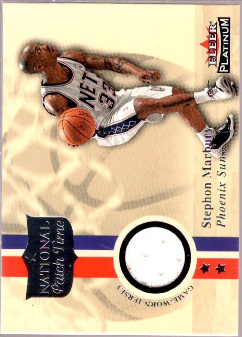 Stephon Marbury Card 2001-02 Fleer Platinum National Patch Time #11  Image 1